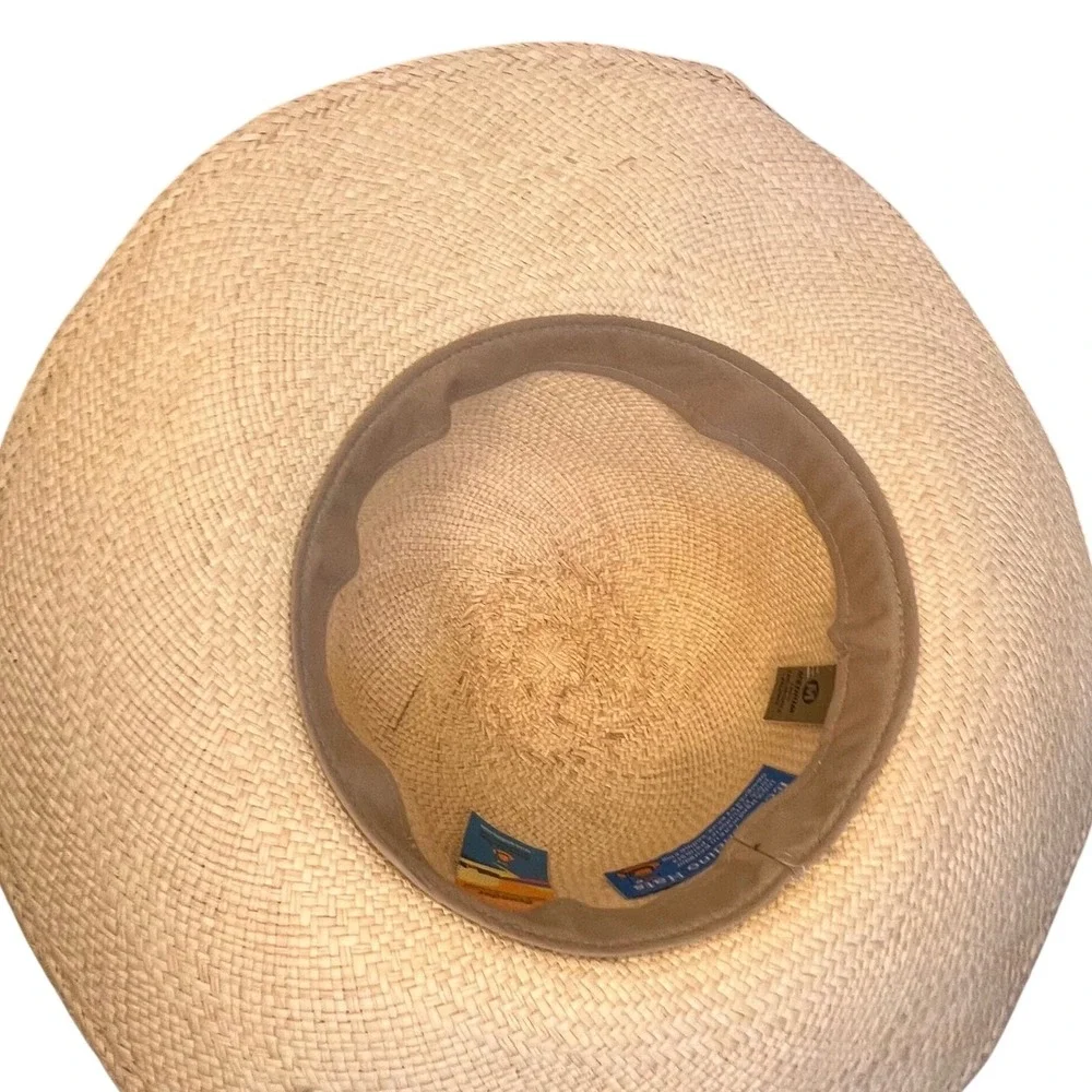 Ecua-Andino Wide Brim Straw Hat Sun Protection Handmade Medium‎